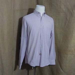 J Crew Red White Blue Work Shirt Large Freshly Dry Cleaned Casual Friday